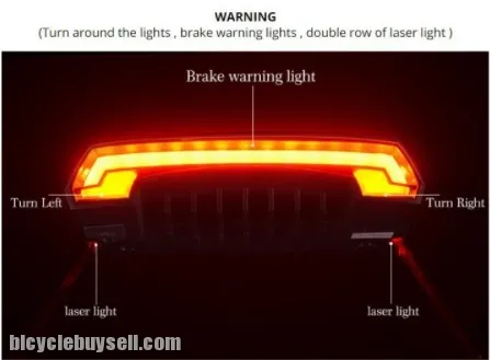 Rechargeable Wireless Remote Control Turn Sign Bicycle Light Lamp [Laser, USB, Wireless]