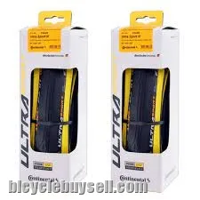 CONTINENTAL ULTRA SPORT III ROAD TIRE (BLACK/YELLOW FOLDABLE SKIN)