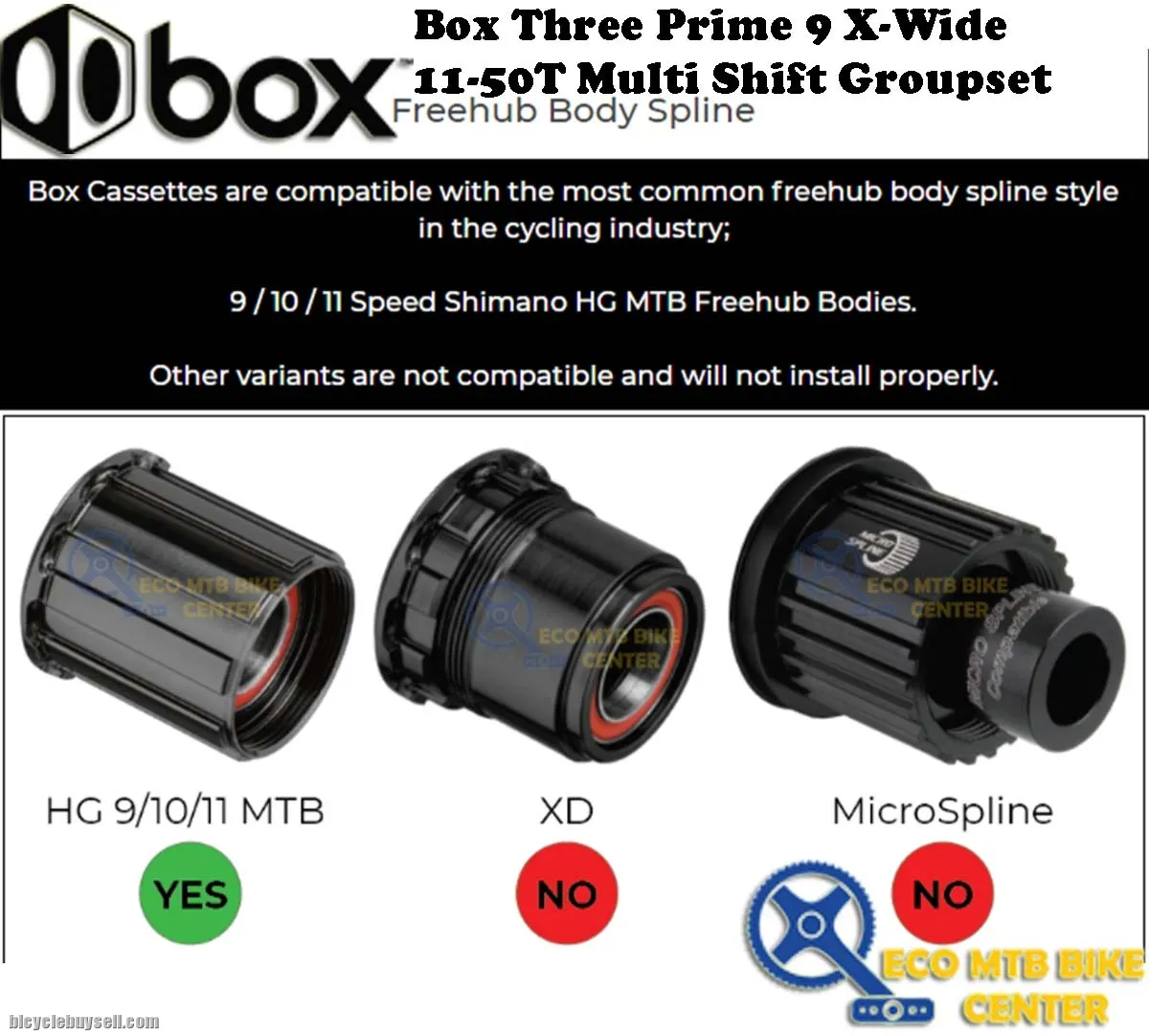 BOX COMPONENTS Box Three Prime 9 X-Wide 11-50T Multi Shift Groupset