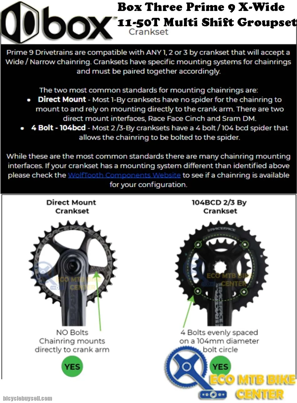 BOX COMPONENTS Box Three Prime 9 X-Wide 11-50T Multi Shift Groupset