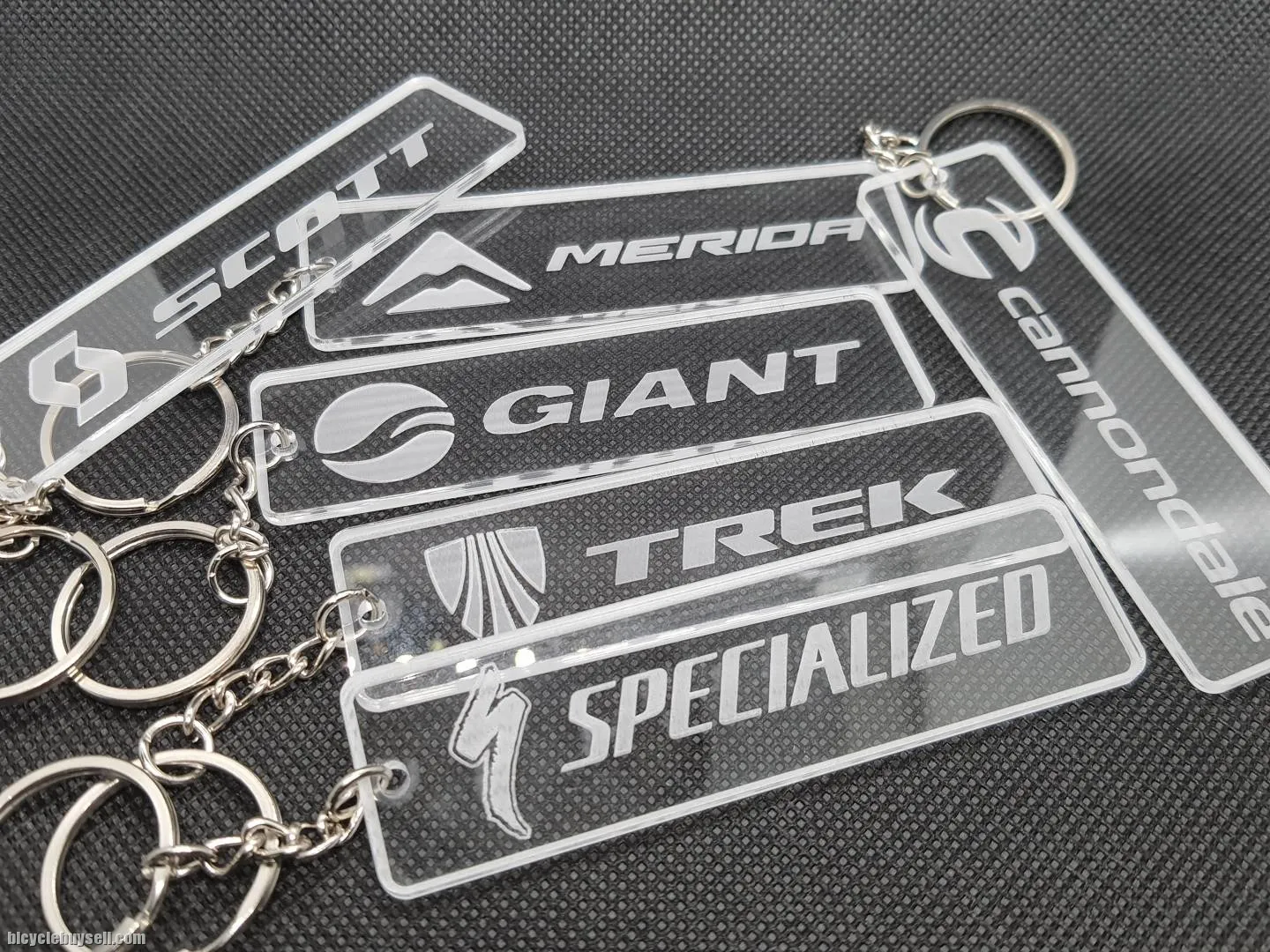 Assorted Bicycle Logo Acrylic Keychains