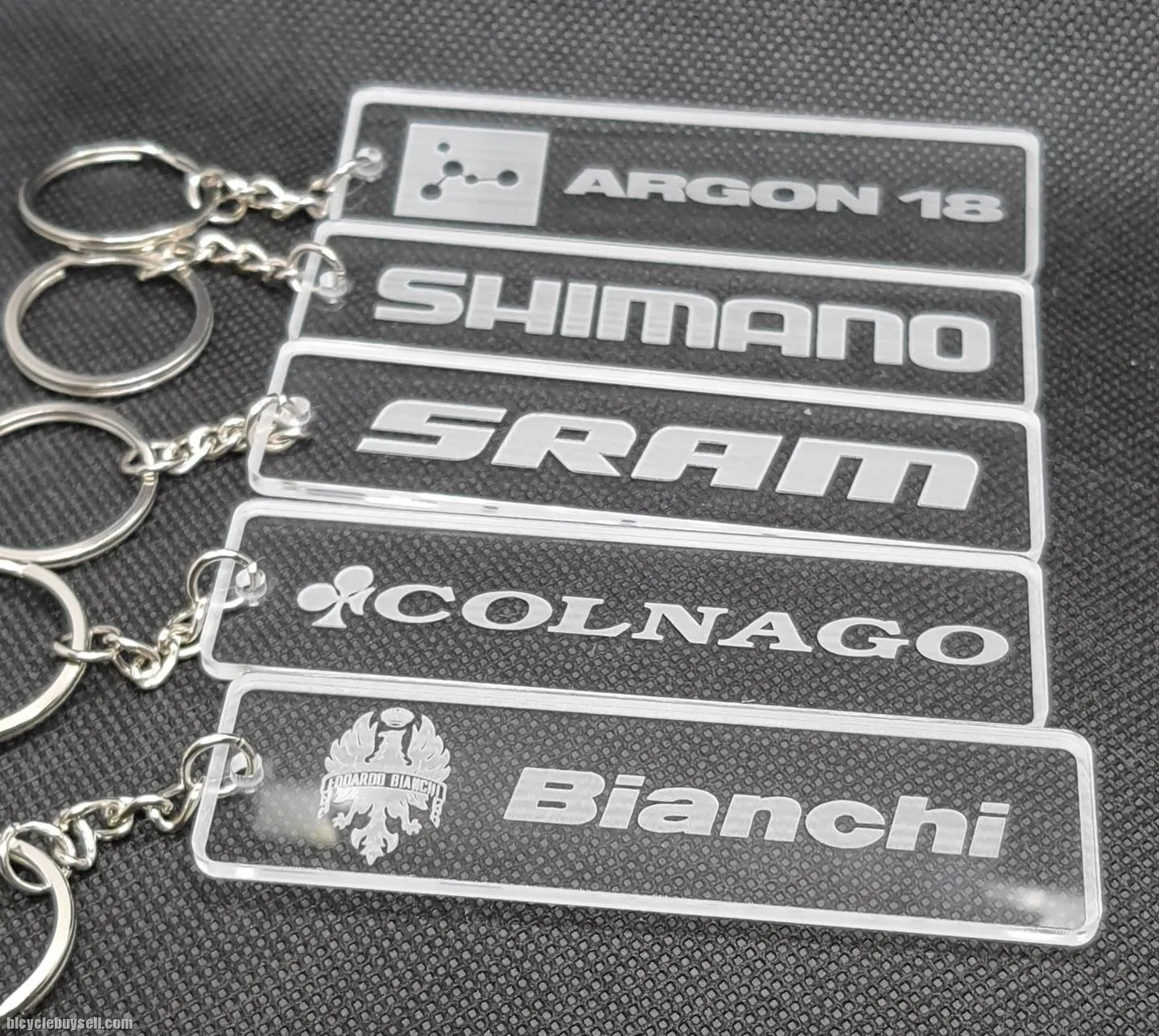 Assorted Bicycle Logo Acrylic Keychains