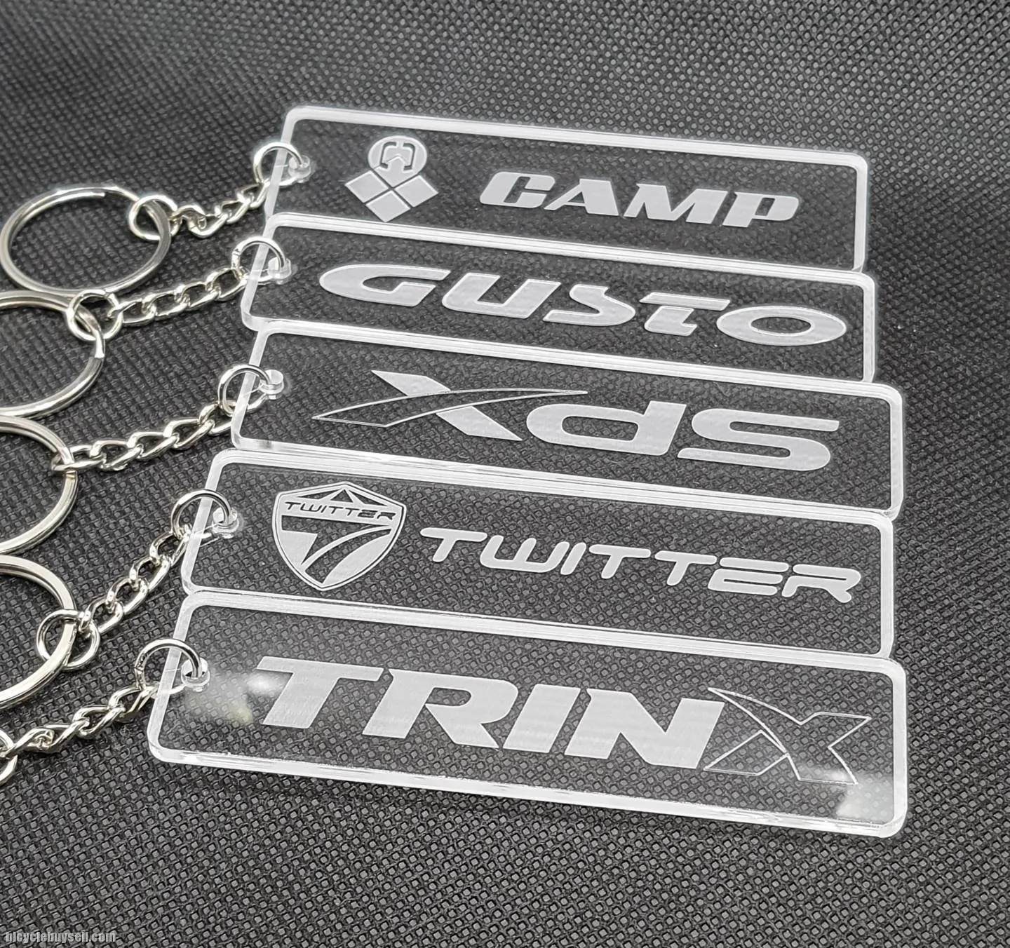 Assorted Bicycle Logo Acrylic Keychains