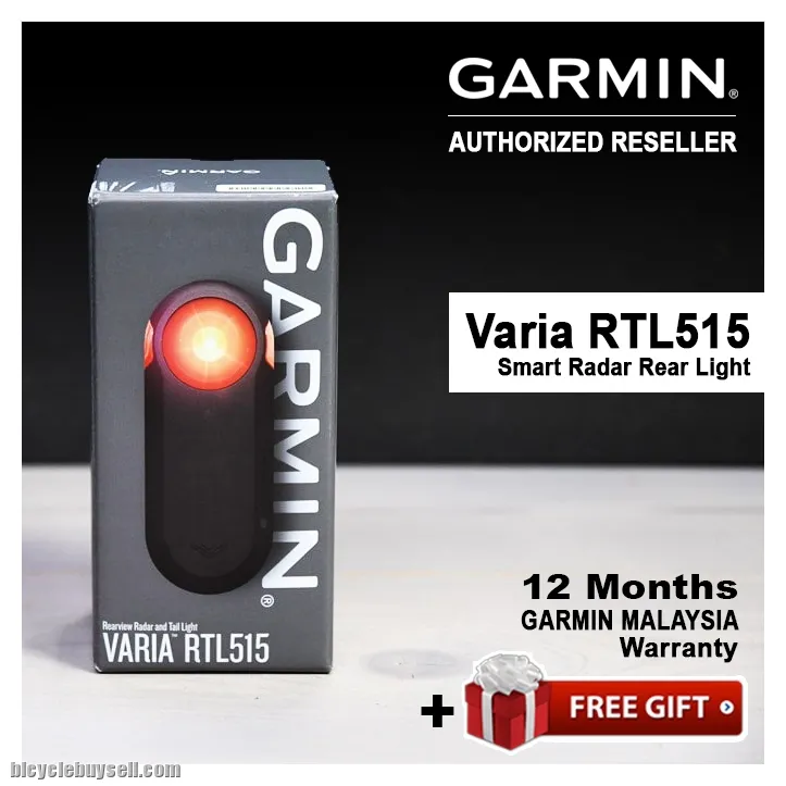 Garmin Varia RTL 515 Radar Smart Bicycle Rear Light Lampu Basikal Road Bike MTB Blinker Sensor Smart