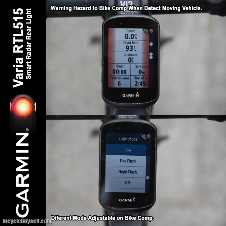 Garmin Varia RTL 515 Radar Smart Bicycle Rear Light Lampu Basikal Road Bike MTB Blinker Sensor Smart