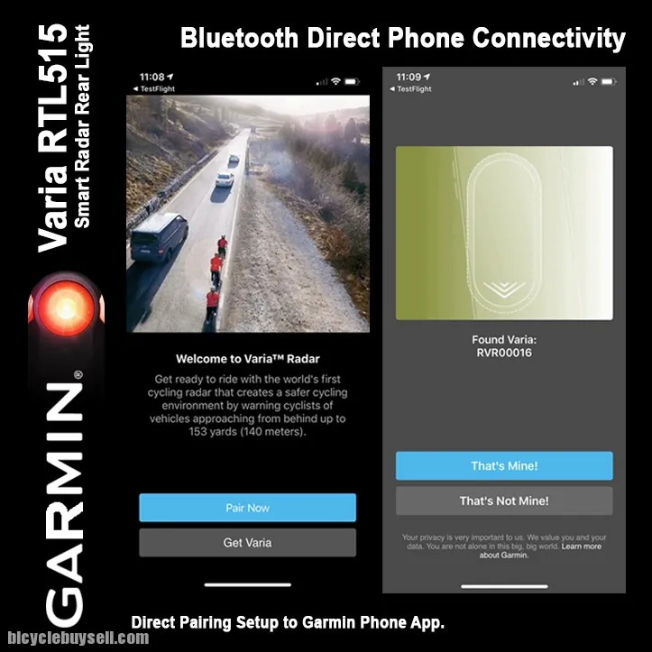 Garmin Varia RTL 515 Radar Smart Bicycle Rear Light Lampu Basikal Road Bike MTB Blinker Sensor Smart