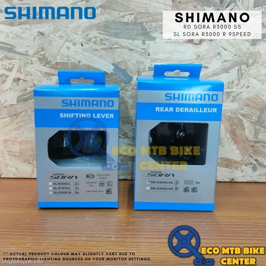 SHIMANO SORA R3000 Series 9 Speed Rear Derailleur + Shifter RD-R3000-SS + SL-R3000-R