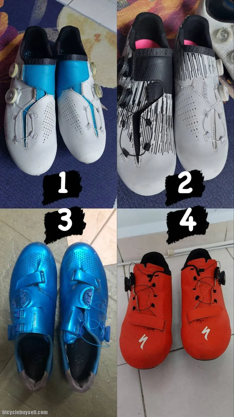 Road shoes Fizik, Shimano, Specialized