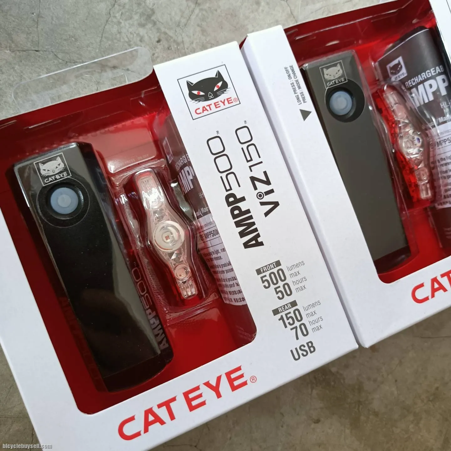 100% ORIGINAL Cateye Headlights Rechargeable Headlights Safety Lights / REAR LIGHT AMPP / VIZ SERIES