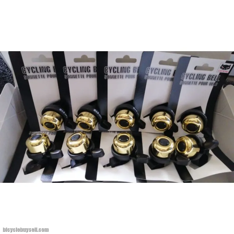 CATEYE WIND BELL COPPER PB-1000 (GOLD/SILVER) LOUD SOUND for mtb bike folding minivelo