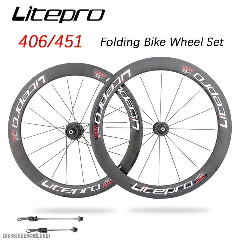 20" 406 / 451 Litepro alloy 40mm double wall aero wheelset folding bike camp java crossmac trs xds