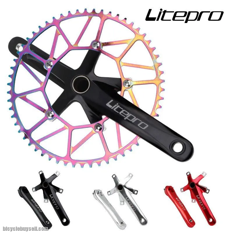 litepro hollo crankset crank arm+ chainring + bb for folding bike / mini velo. trs crossmac camp ja