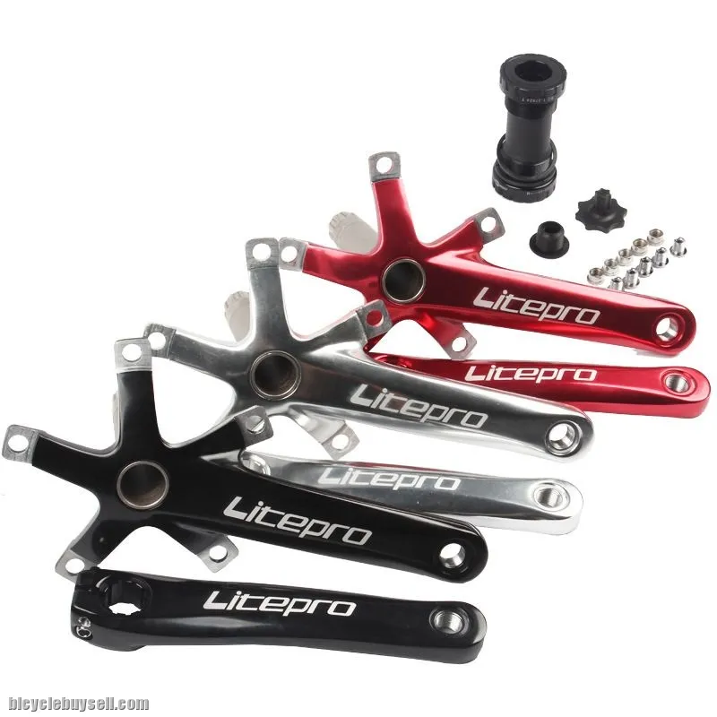 litepro hollo crankset crank arm+ chainring + bb for folding bike / mini velo. trs crossmac camp ja