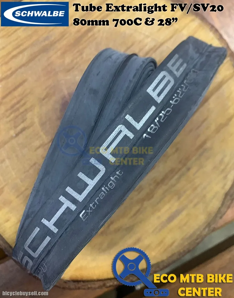 SCHWALBE Inner Tubes Extralight FV/SV20 80mm 700C &amp; 28"