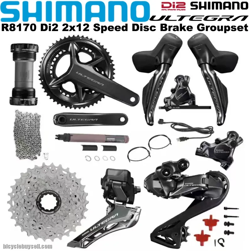 Shimano Ultegra Di2 R8170 Groupset 2x12-speed 12s R8100 R8150 hydraulic disc brake retail set axs