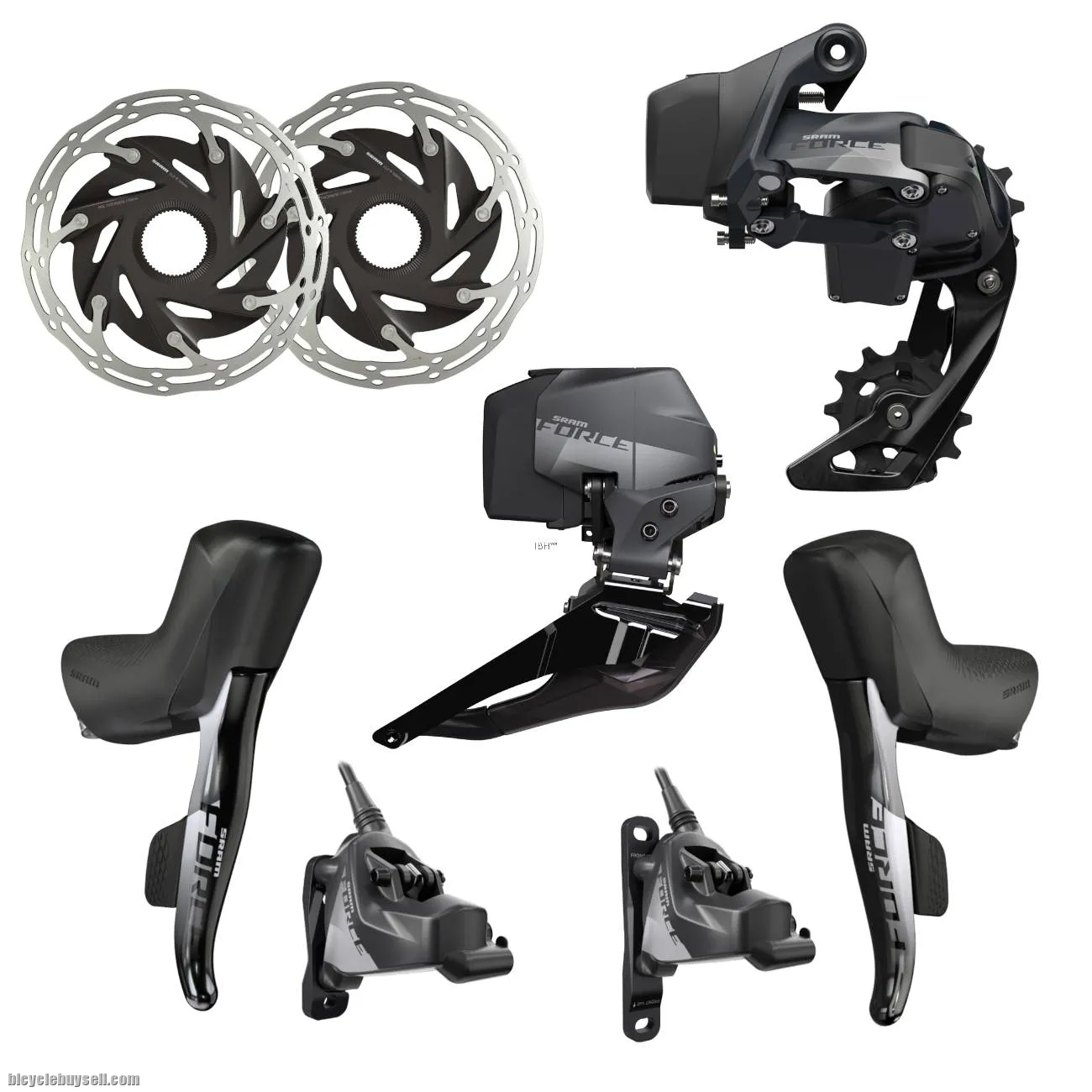 SRAM Force eTap AXS HRD 2x12 Upgrade Set with Hydraulic Disc Brakes Flat Mount Centerlock