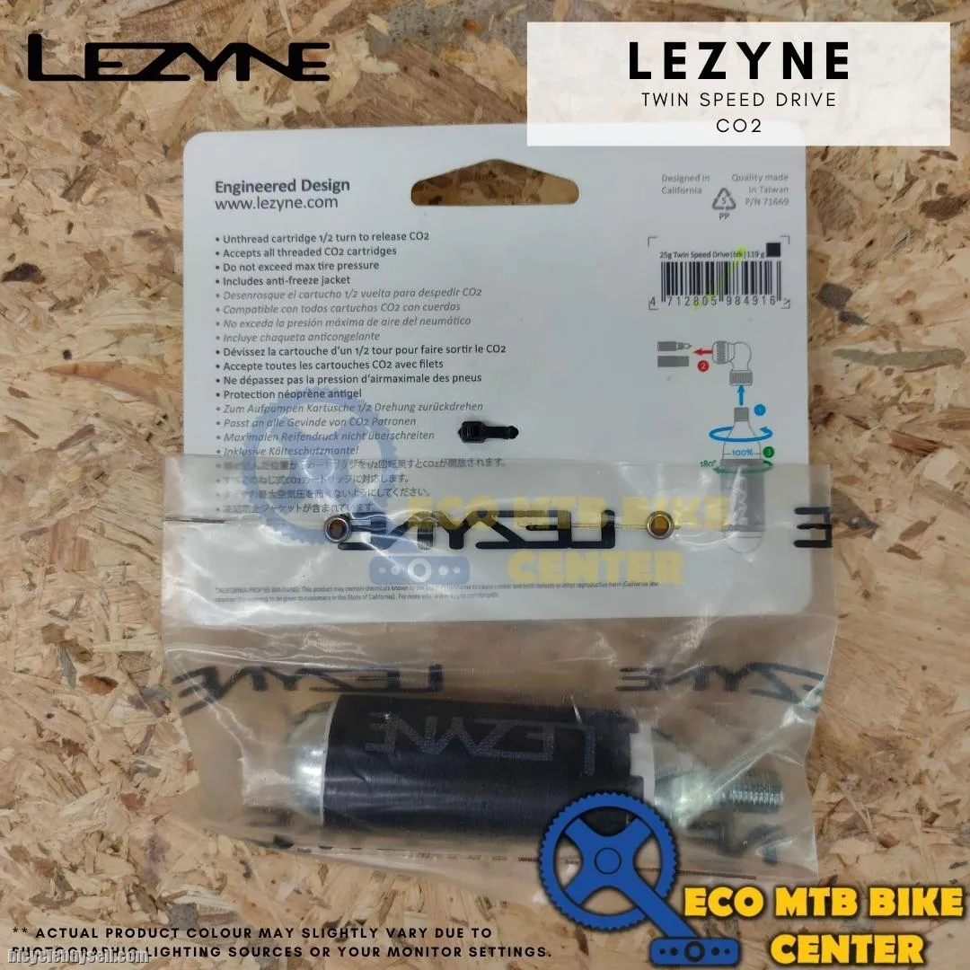 LEZYNE Twin Speed Drive 25G C02 Black/HI GLOSS