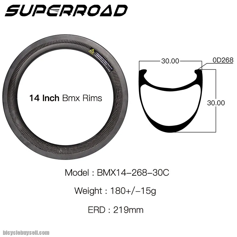Carbon BMX Rims 14 Inch Balance Bike