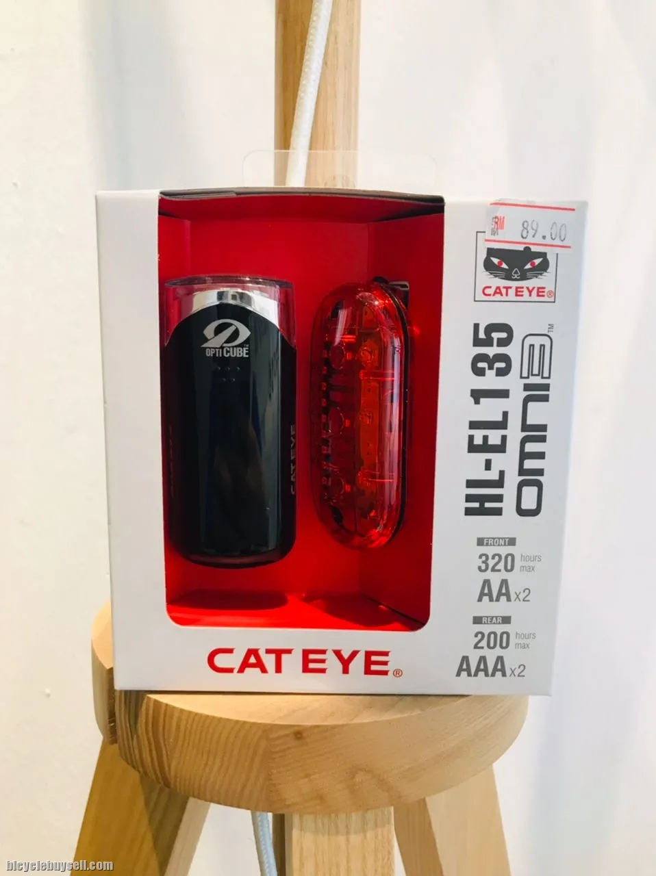 Cateye HL-EL135 + OMNI 3