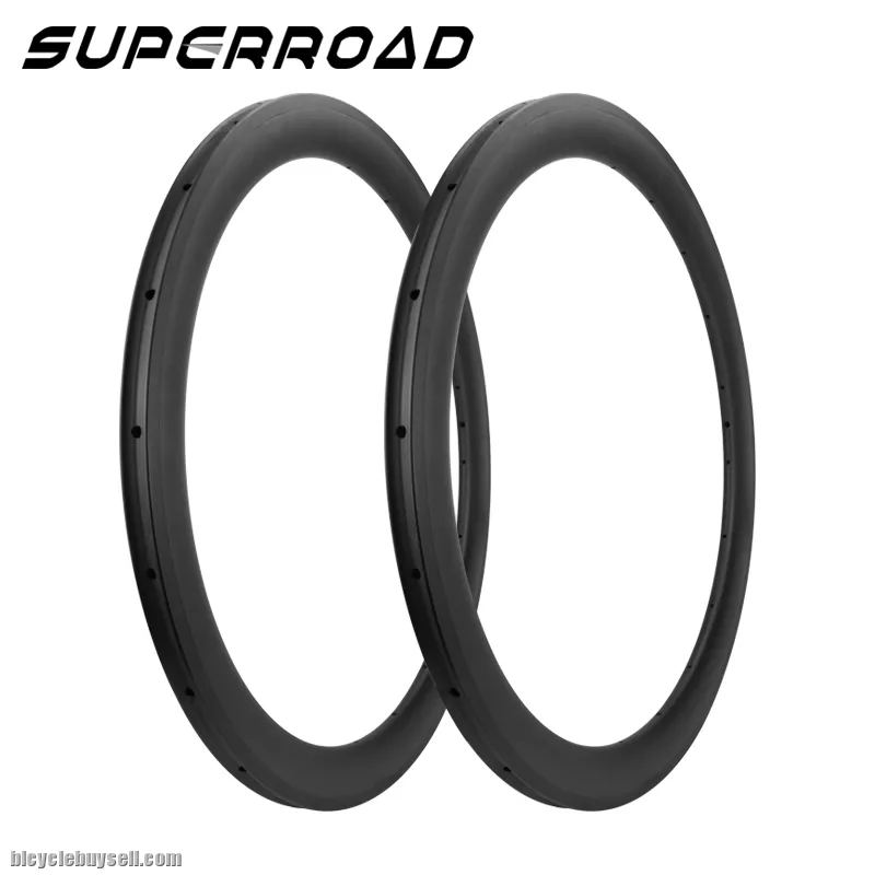 23mm Wide 50mm Deep Carbon 650c Rim Road Bike Tubular Rims