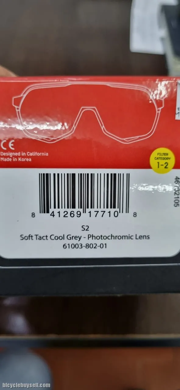 100% Percent - S2 Photochromic (Soft Tact Cool Grey) 2023 (Brand New) Original !!