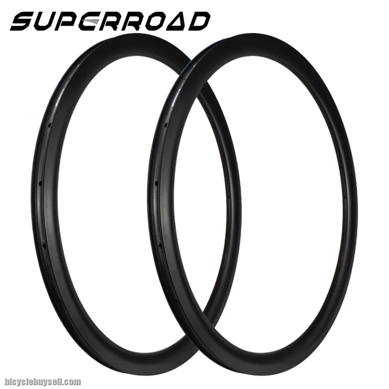 700C 28mm Wide 40mm Deep Carbon Tubeless Clincher Rims Disc Brake