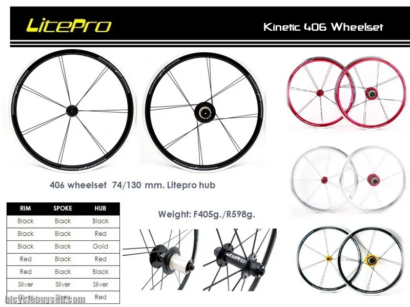 Litepro S42 406/451 Folding Bike Wheelset highprofile