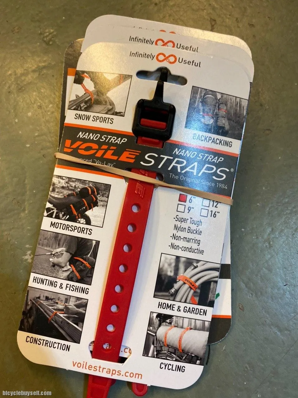 VOILE STRAPS NANO SERIES 6" 9" 12" NYLON BUCKLE ONE STRAPS A MILLION USES MADE IN USA