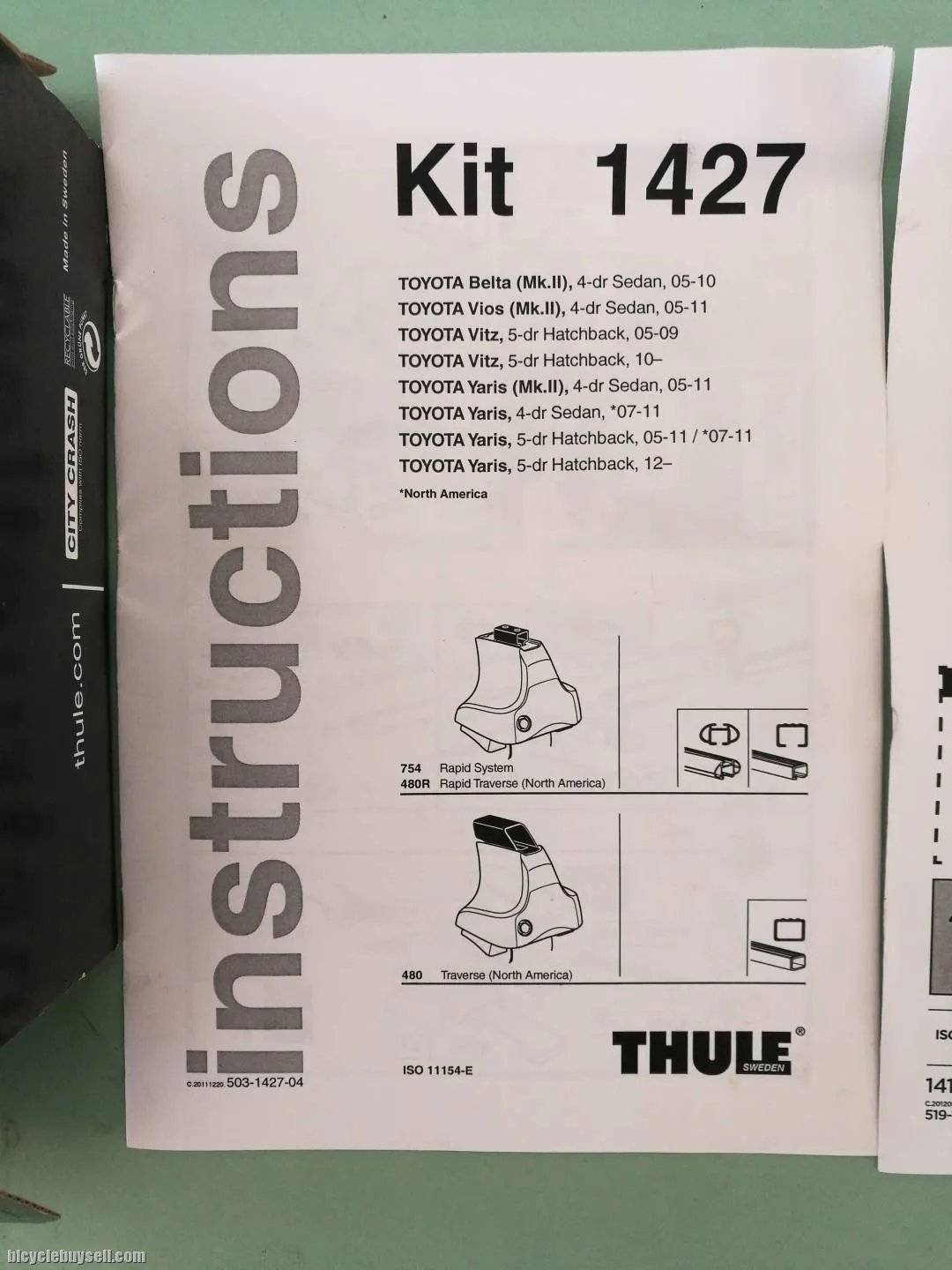 Sold - Thule - Original rapid kit foot pack (1427)