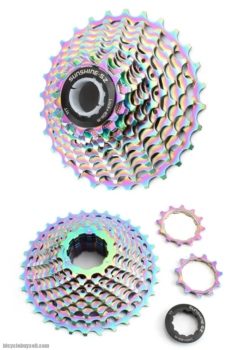 SUNSHINE 230g Ultralight SLR Colorful Road Bike Cassette 12S 11-34T Freewheel  Road Cycling Sprocket