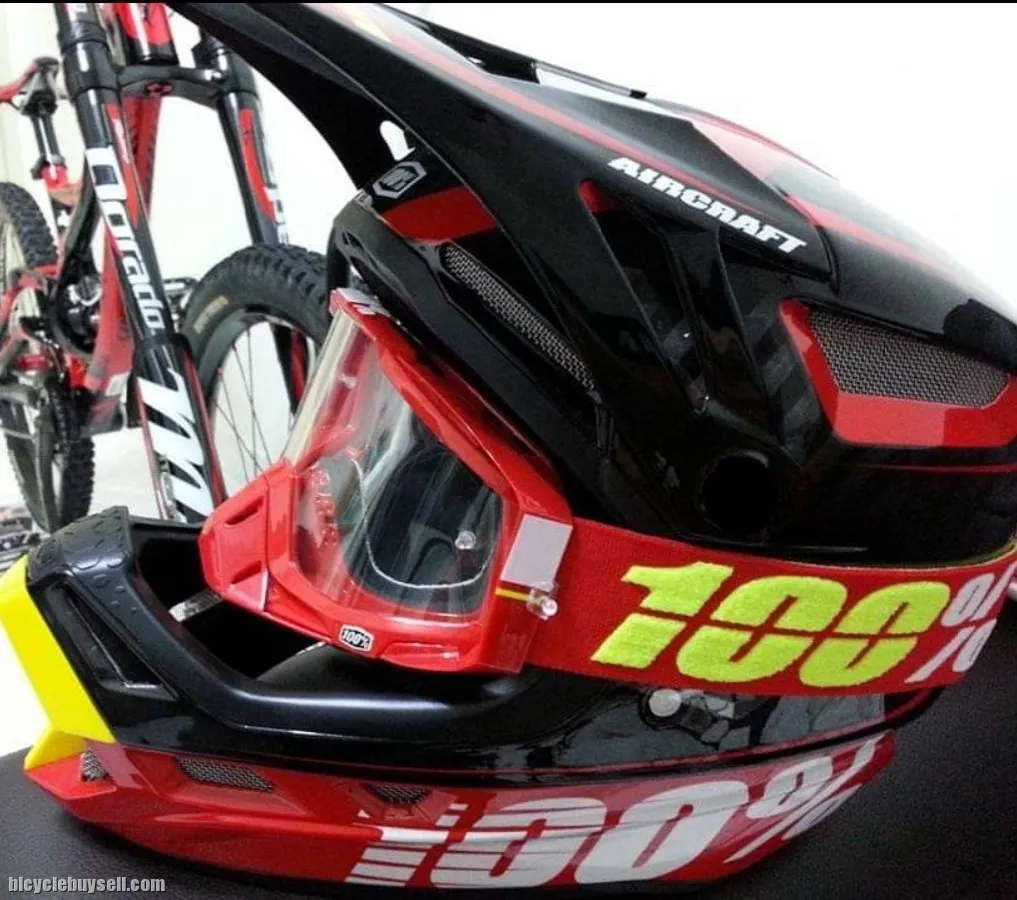 100% FULL FACE CARBON FIBER HELMET MTB DH ENDURO