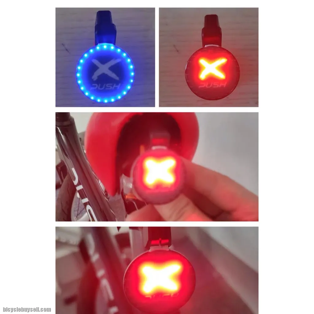 X-Push Bicycle Push Bike Seat Post Warning Light Night Cycling Light Push Bike