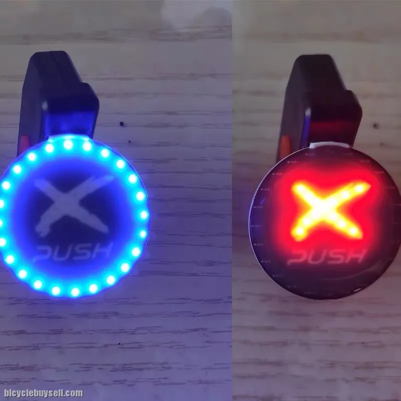 X-Push Bicycle Push Bike Seat Post Warning Light Night Cycling Light Push Bike