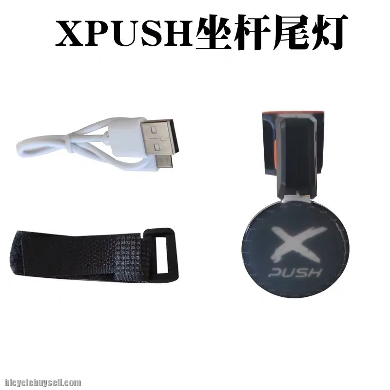 X-Push Bicycle Push Bike Seat Post Warning Light Night Cycling Light Push Bike