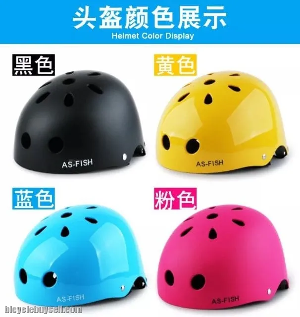 As Fish Combo Kids Sport Helmet &amp; 6 Pieces Protector Gear Bicycle Skate Balance Bike Push Bike Gear