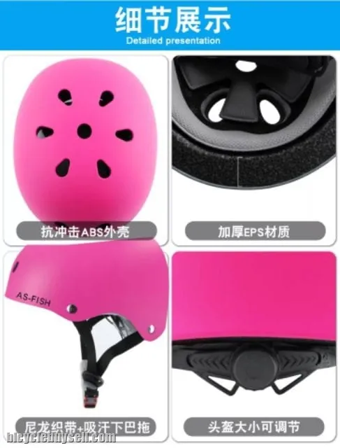 As Fish Combo Kids Sport Helmet &amp; 6 Pieces Protector Gear Bicycle Skate Balance Bike Push Bike Gear