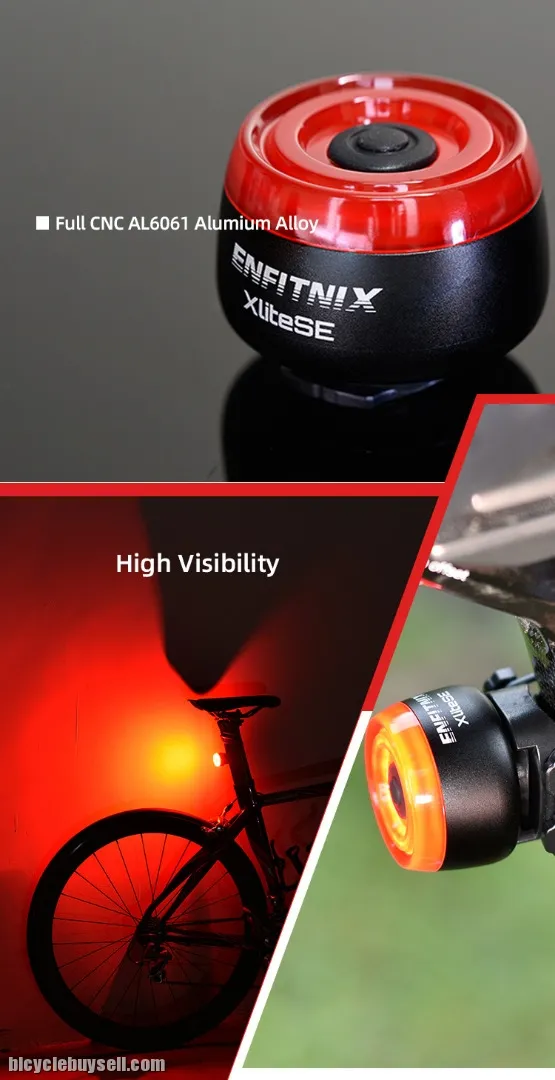 Enfitnix xlite SE Smart Tail Light - SE Brake sense. Auto brake light.