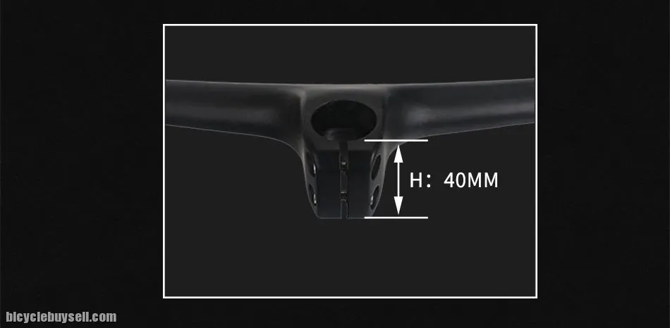 Toseek MTB Integrated Carbon Fibre Handlebar Matte (Black) 800mm