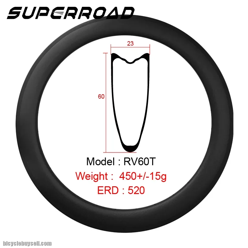 60mm Carbon Tubular Rims Road Bike