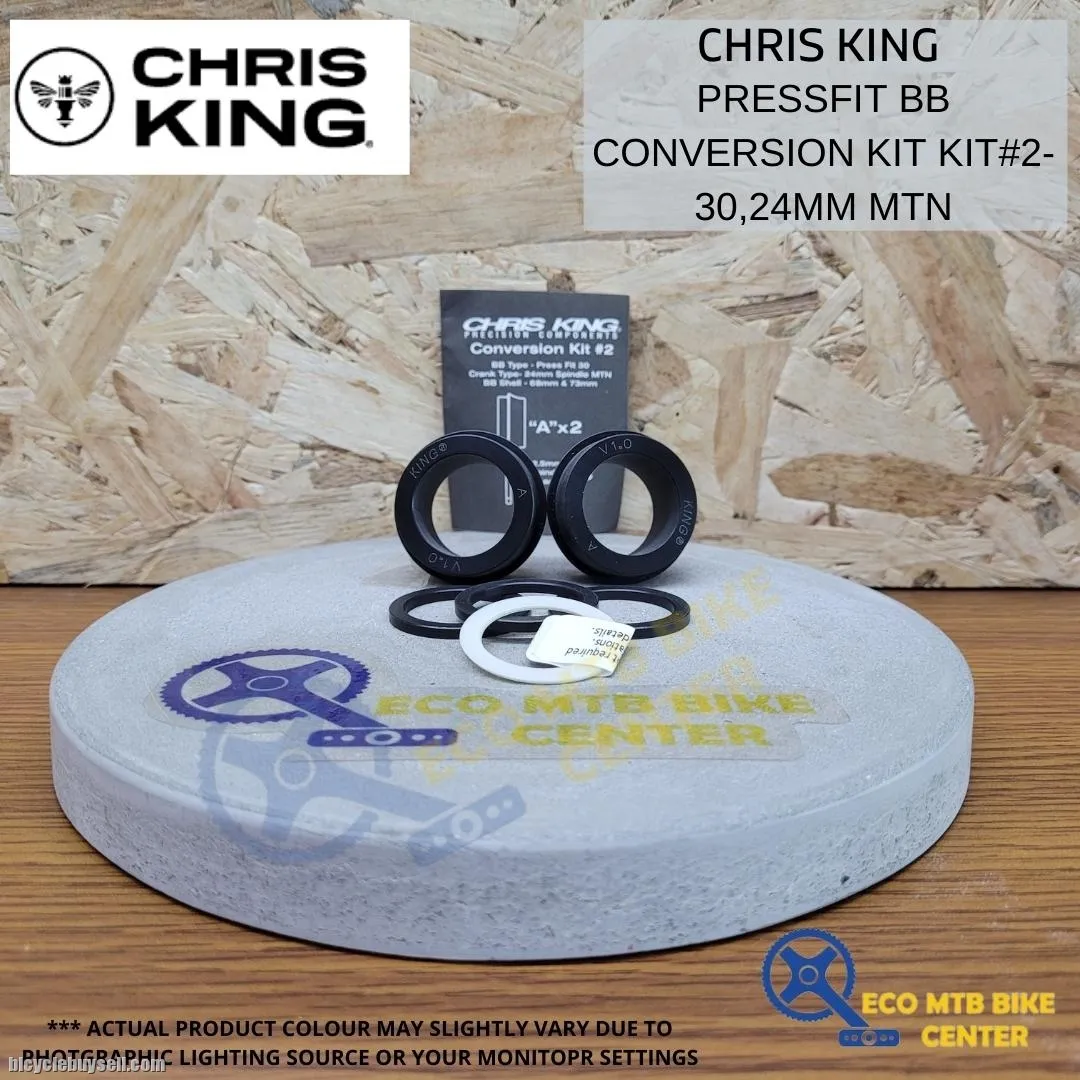 CHRIS KING PRESSFIT BOTTOM BRACKET BB Conversion Kit#2-30, 24mm MTN PBB020