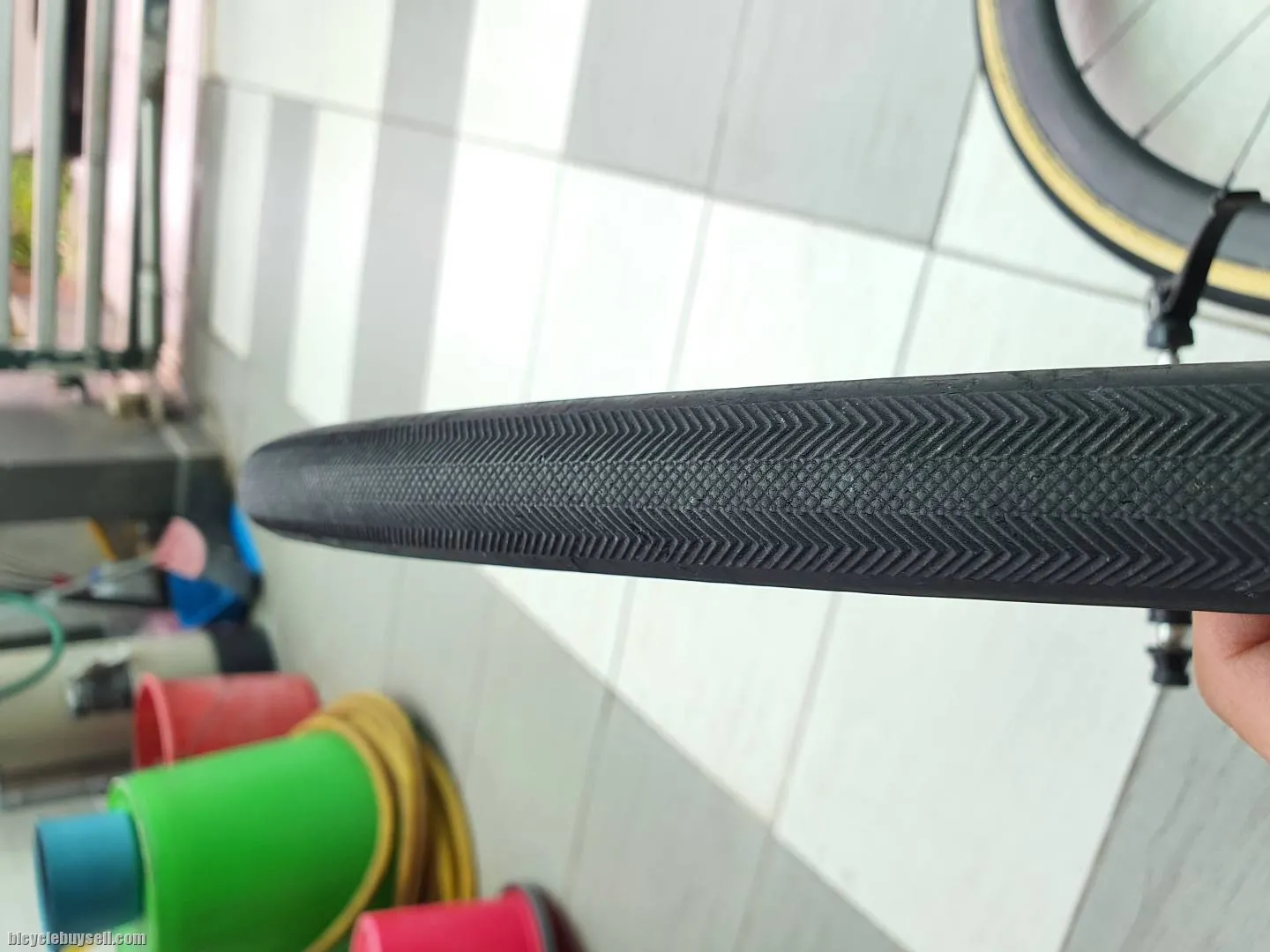 Carbon tubular wheelset 700c 38mm profile with tires