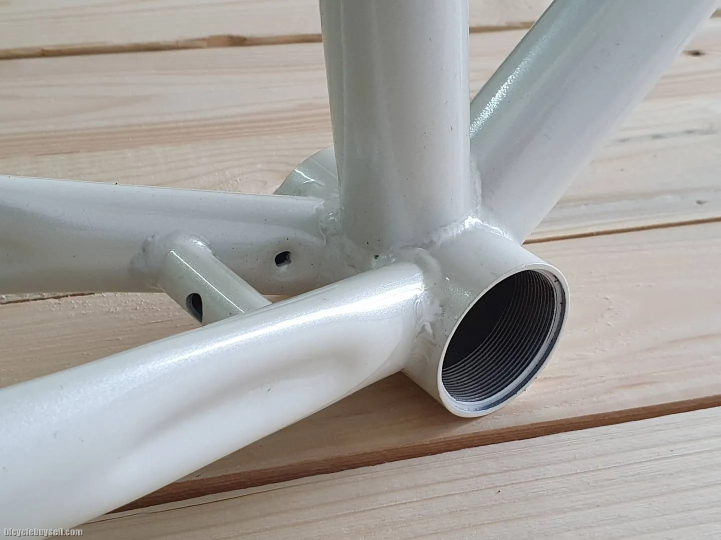 CRAZY SALE!New Old Stock Custom Frameset FIX GEAR - STEEL - Made In Taiwan ðŸ˜ðŸ˜ðŸ˜ !METALLIC WHITE!