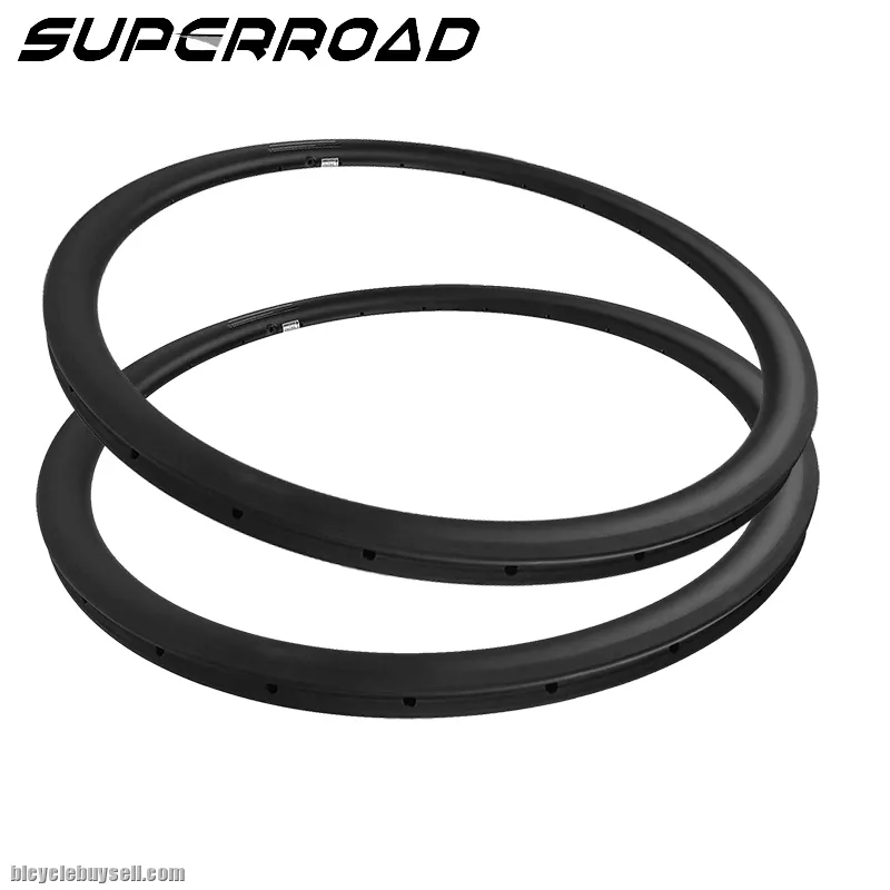 38mm Asymmetric Full Carbon Fiber Road Bike Tubular Rims