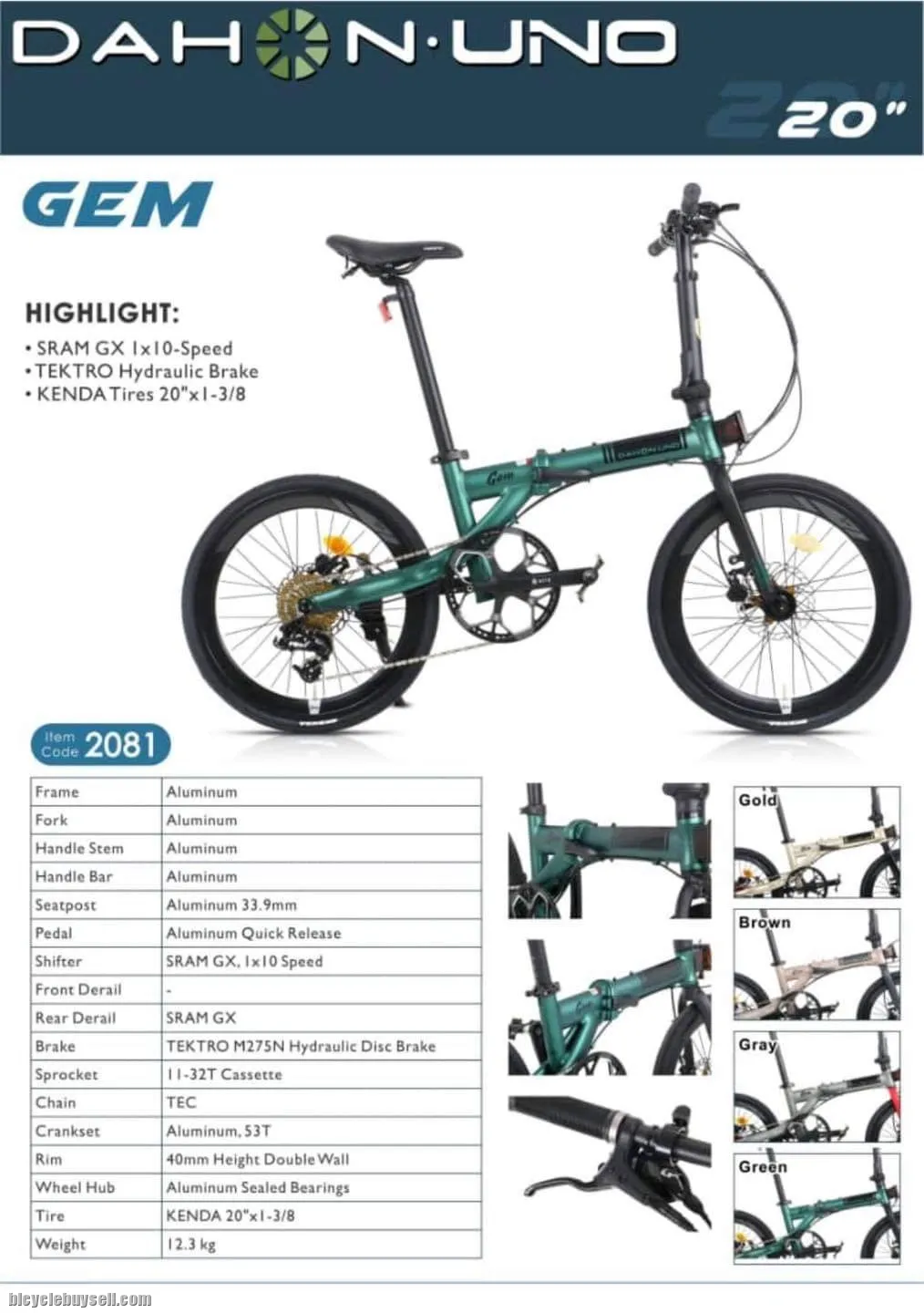 #Dahon Uno Gem Folding Bike