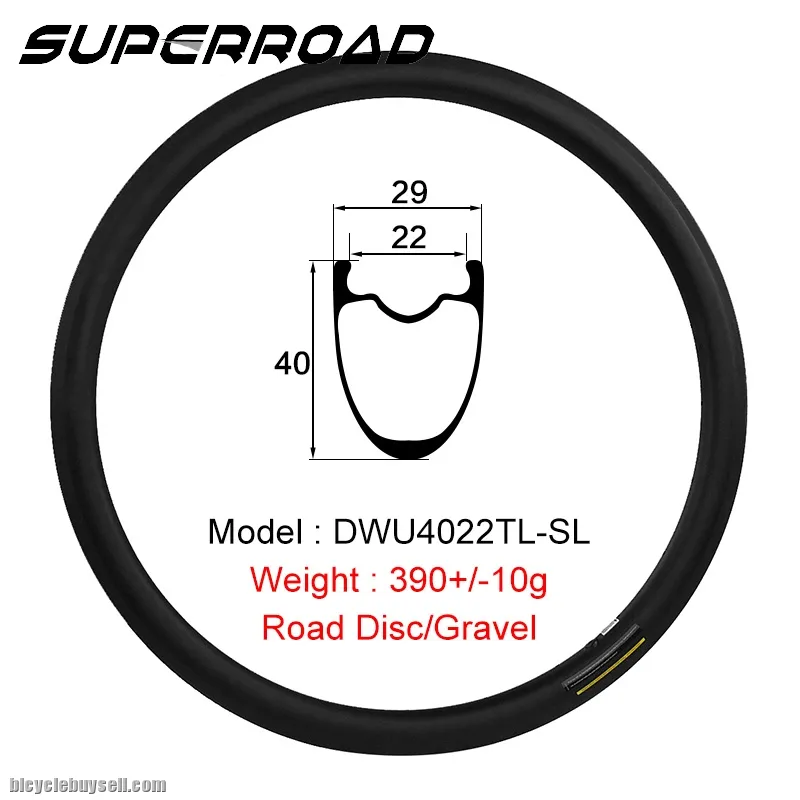 29mm Width 40mm Carbon 28H 700C Road Disc Brake Gravel Rims