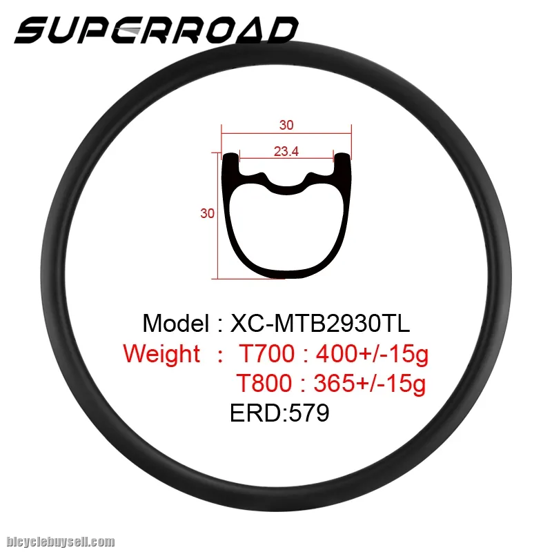 30mm Wide 30mm Deep Strong Mountain Bike Tubeless Rims 29er For MTB