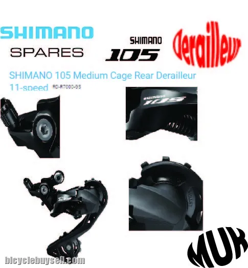 Shimano 105 Racing Rear Derailleur 11 Speed (R7000-GS)