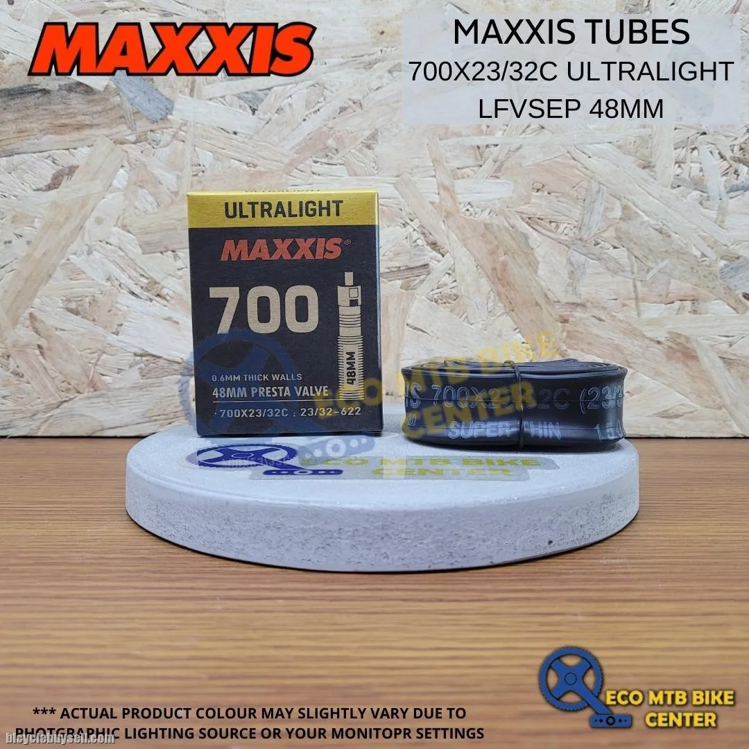 MAXXIS Tubes UltraLight(WithBox)/Normal(NoBox) 700x23/32c 48mm/60mm/80mm Presta Valve