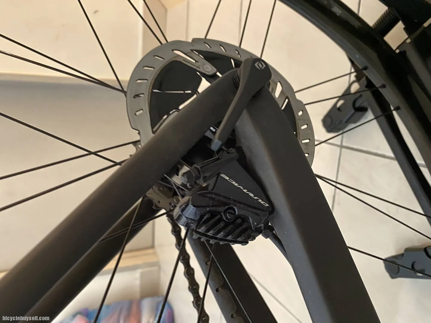 Dura ace 9120 mechanical disc with power2max powermeter n 53/39 carbon ti chainring