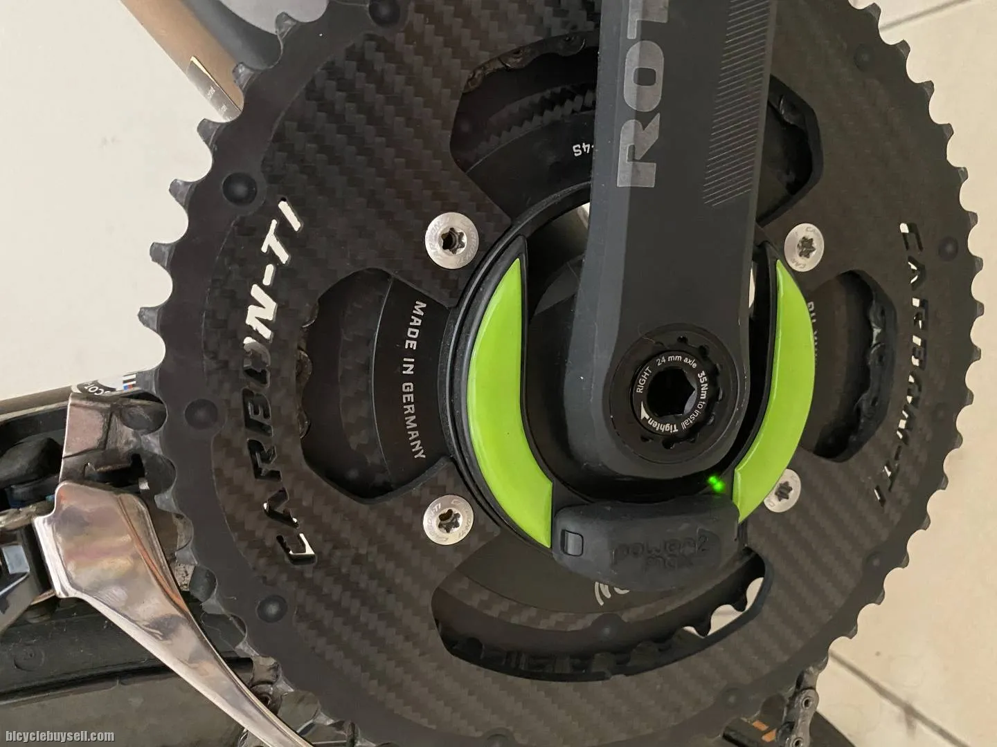 Dura ace 9120 mechanical disc with power2max powermeter n 53/39 carbon ti chainring